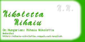 nikoletta mihaiu business card